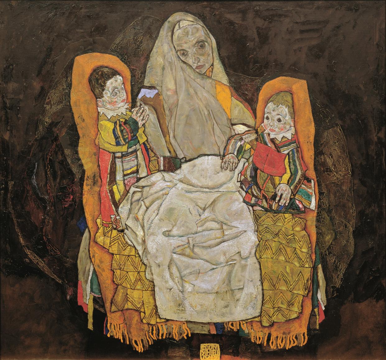 Egon Schiele Majka s dvoje djece III 1917 Belvedere